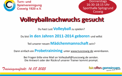 weiblicher Volleyballnachwuchs gesucht